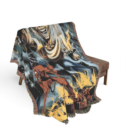 Iron Maiden Powerslave Vertical Design Woven Blanket