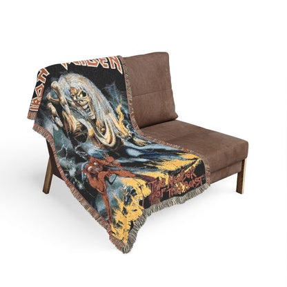 Iron Maiden Powerslave Vertical Design Woven Blanket