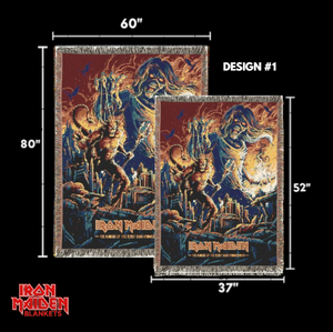 Iron Maiden Powerslave Egyptian Eddie Woven Blanket