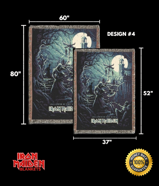 Iron Maiden Live After Death Graveyard Eddie Woven Blanket