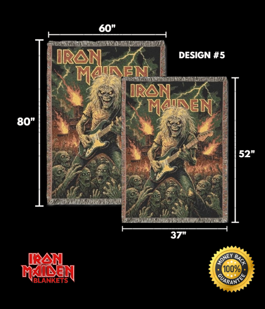 Iron Maiden Killers Eddie Woven Blanket